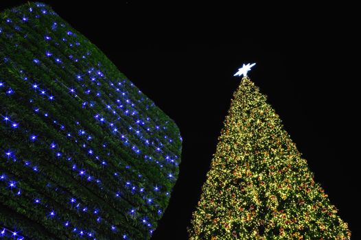 Big christmas tree in Bangkok,Thailand.