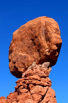 Balanced Rock of Arches National Park in the southwest United States.
