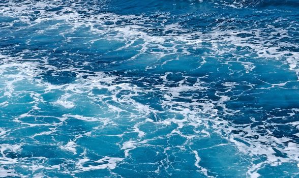 Trace of ship with foam on water. Dramatic sea. More in my gallery.