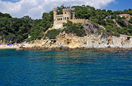 Landscape with castle form sea in Lloret de Mar, Costa Brava, Spain. More in my gallery.