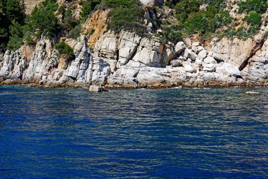 Landscape view from sea near Lloret de Mar, Costa Brava, Spain. More in my gallery.