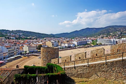 Tossa de Mar fortress and cityscape. Costa Brava, Spain.