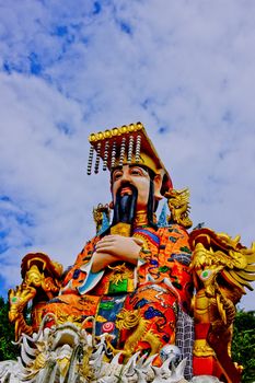 The God of the Chinese new year in thai temple.