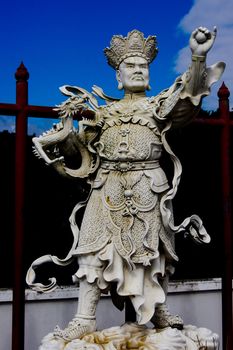 The God of the Chinese new year in thai temple.