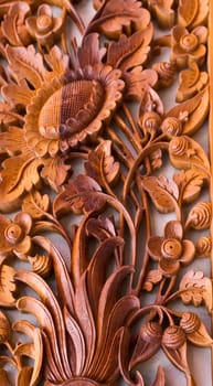 wood art panel hanged on the wall of Malaysian modern house as an interior decoratin