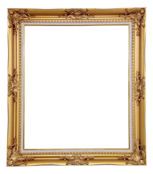 isolated blank classic photo frame