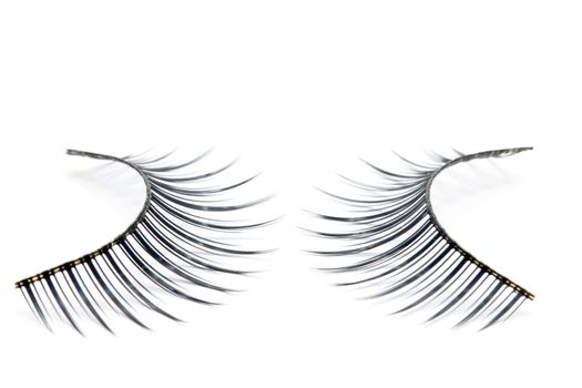 pair of fake false eyelash isolated on white