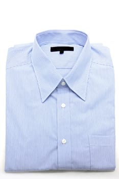 Blue business shirt on white background