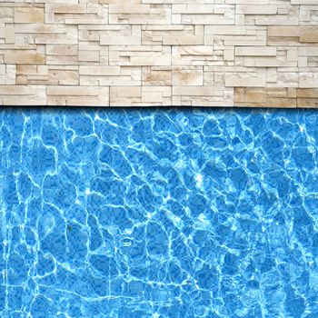 modern brick pavement with pool edge background