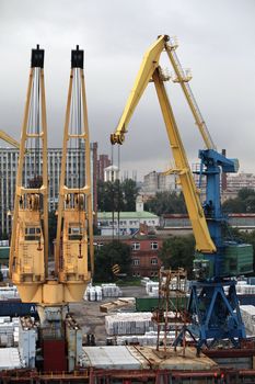 portal cranes in port St. Petersburg