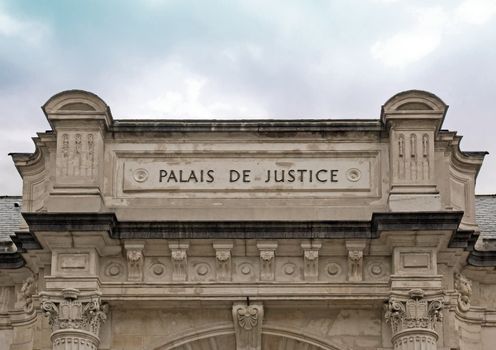 pediment of a courthouse in France Europe