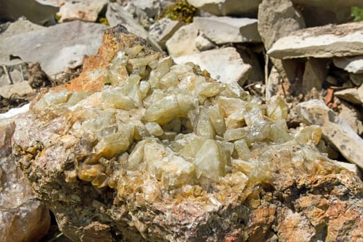 rock crystal. near vision of its sparkle