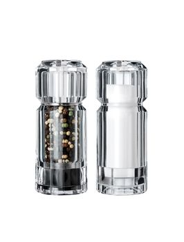 salt and pepper shaker bottle, cellar, chrome, condiment,