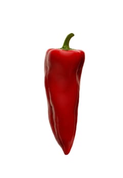 red hot chili pepper isolated on a white background