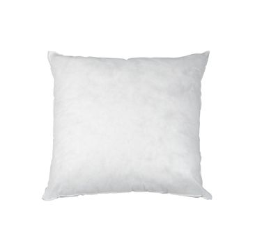 White pillow. Isolated background, bedding, case, clipping,
