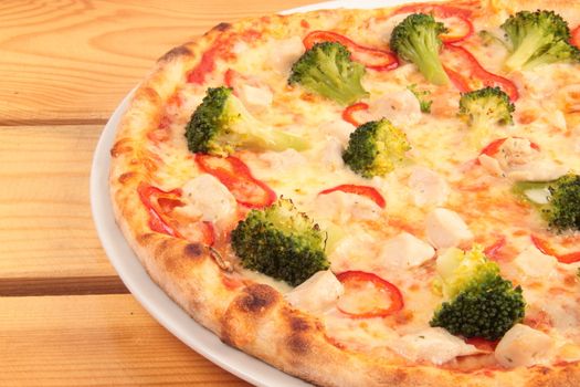 Pizza with broccoli