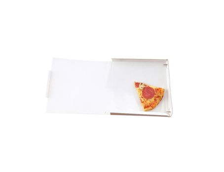 slice pizza in a takeaway box