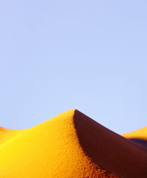 Sand sea close up isolated on africa