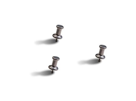 Closeup of paper clips on white background