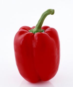 Red paprika isolated on a white background