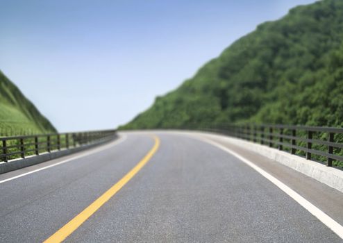 Picture of empty countryside road