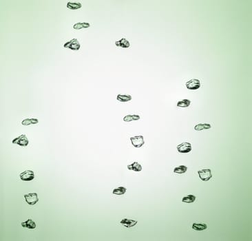 water drops close up ioslated on background