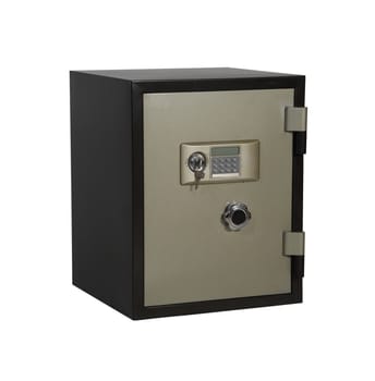black safe isolated over a white background