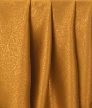 Golden satin fabric