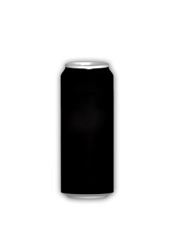 Drink can from blank aluminum isolated on white background