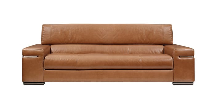 brown sofa over white background