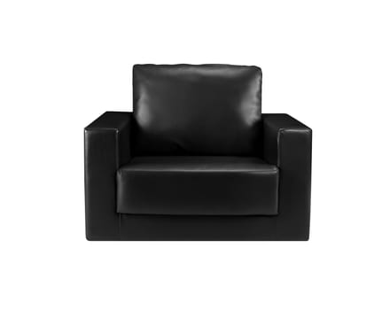Sofa black detail isolated on white background with path