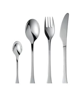 fork ,knife and spoon on a white background
