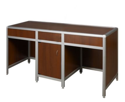 Office table isolated on the white background