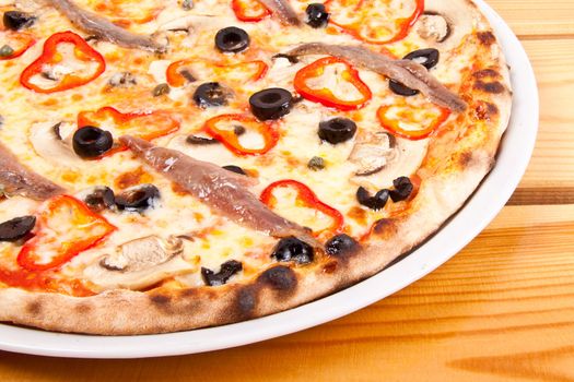 Pizza with olives
