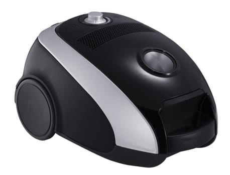black vacuum cleaner isolated over a white