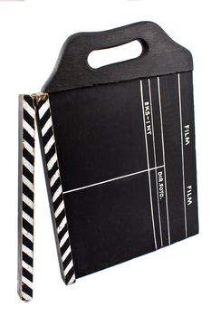 Big Vintage Movie Clapboard isolated on white