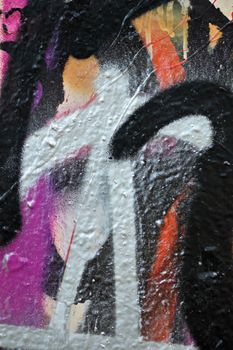 Abstract messy graffiti background texture. Urban street art.