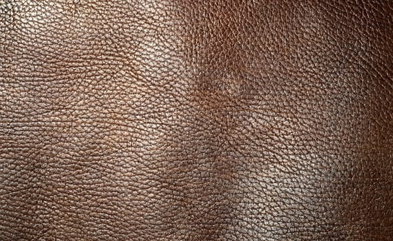 Natural brown leather texture. Close up.