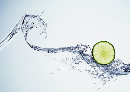 lime in spray of water can be used as background