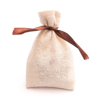 burlap sack isolaled on a white background