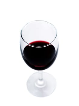 Red wine glass isolated