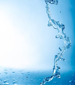 background with blue splash water