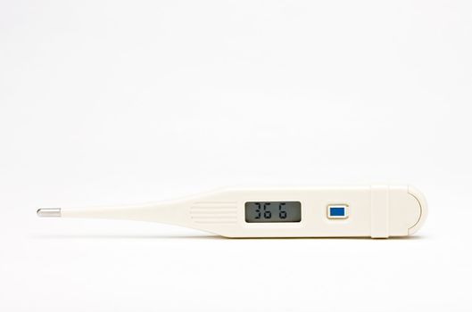 Digital electronic thermometer isolated on white background