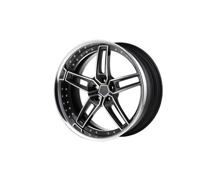 alloy rim on white background close up