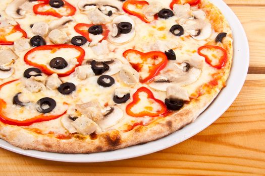 pizza with olives