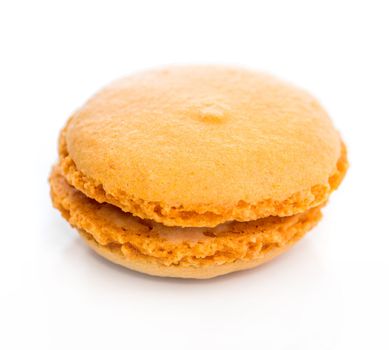 vanilla cookies macaroon isolated on a white background