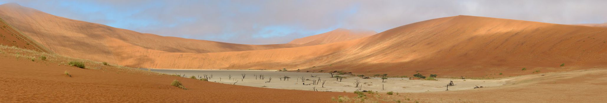 Panorama from four photos at Deadvlei near Sossusvlei,  Namibia