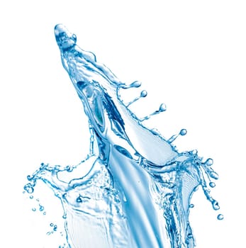 blue splash isolated on a white background