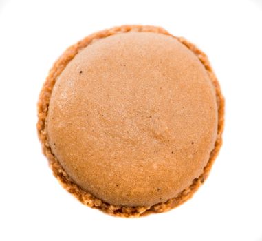 chocolate cookies macaroon isolated on a white background