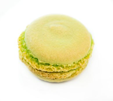 mint cookies macaroon isolated on a white background